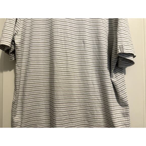 Polo Golf from Ralph Lauren Stretch Lisle White w/ Blue Stripes Size Large - Picture 12 of 13